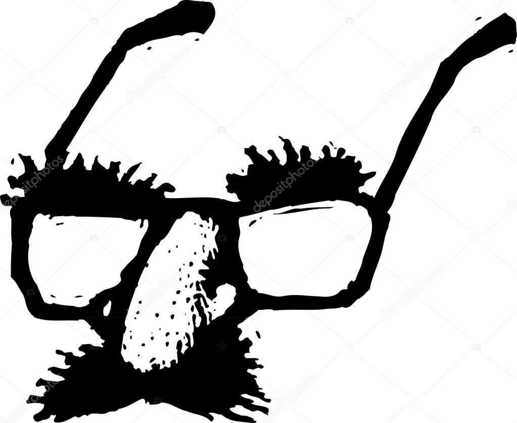 Vector Illustration of Nose and Glasses