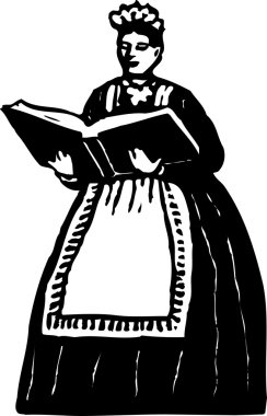 Anne kaz gravür çizimi