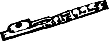 flüt gravür çizimi