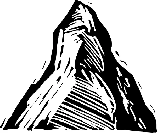 Woodcut Illustration of Matterhorn — Stock Vector