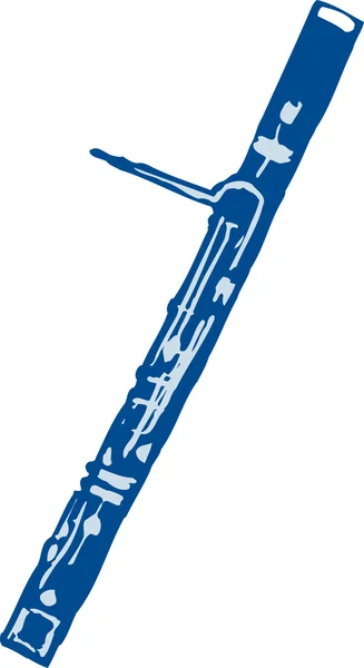 Woodcut Ilustración de oboe — Archivo Imágenes Vectoriales