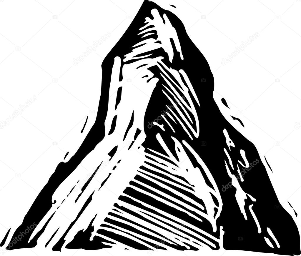 Woodcut Illustration of Matterhorn