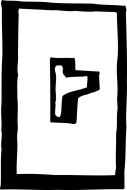 gravür illüstrasyon simge üzerinde kapatma anahtarı