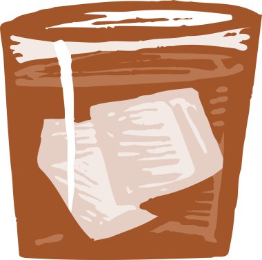 gravür çizimi buzlu kokteyli