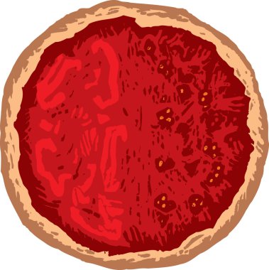 Pizza 'nın ahşap çizimi