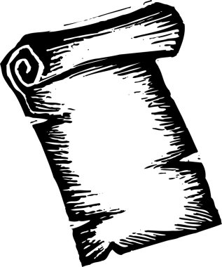 Woodcut Illustration of Parchment