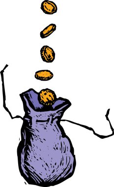 çantanızda dizeleri gravür çizimi