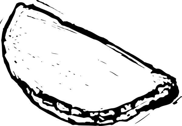 Woodcut Illustration of Omelette — Stock Vector
