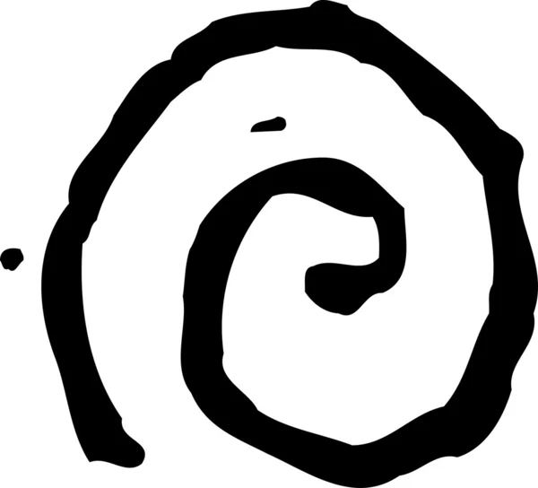 Ilustração vetorial preto e branco de uma espiral — Vetor de Stock