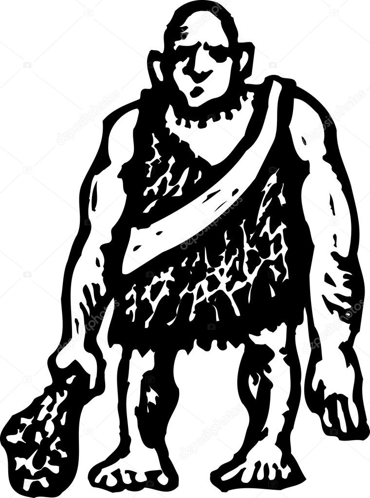 Woodcut Illustration of Ogre