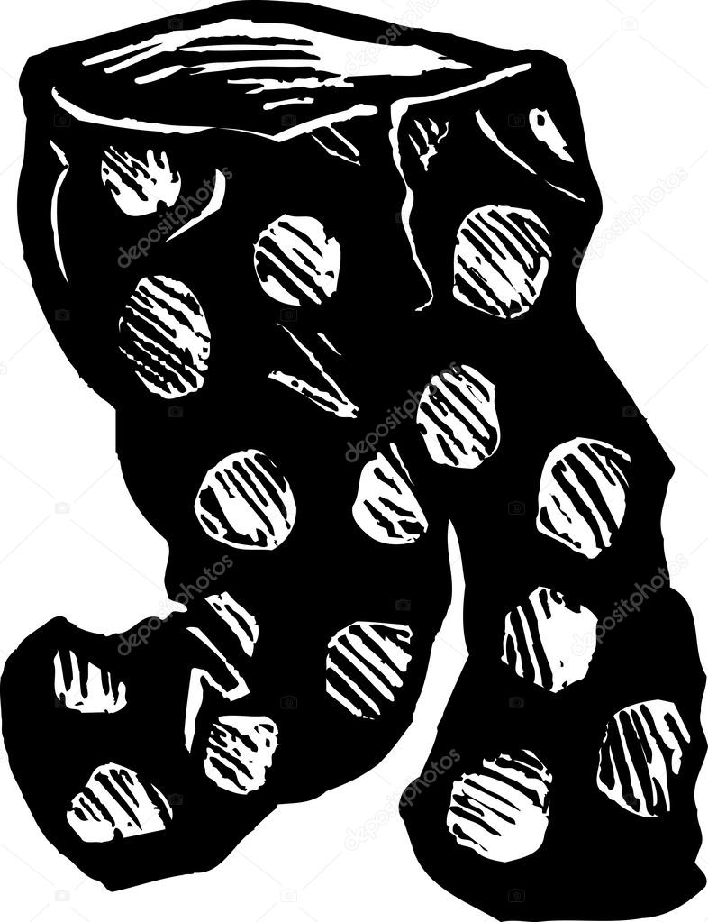 Woodcut Illustration of Party Pants