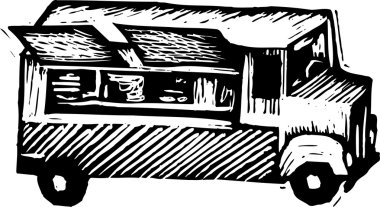 yemek vagonu vektör çizim