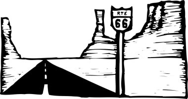 Vector Illustration of Route 66 vector Vector Illustration of Route 66 vector