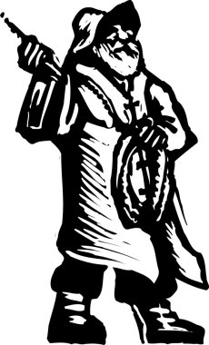 new england balıkçı vektör çizim