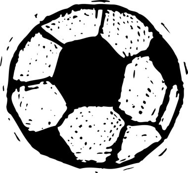 Futbol topunun vektör illüstrasyonu