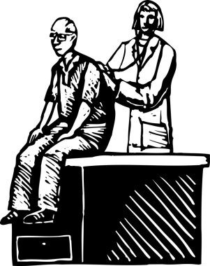 Kadın Doktor muayene komuta sizde