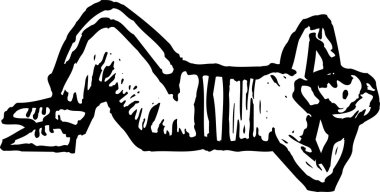 vektör çizim sit up