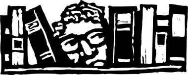 Woodcut illustration of Stacks clipart