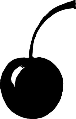 gravür illüstrasyon kiraz