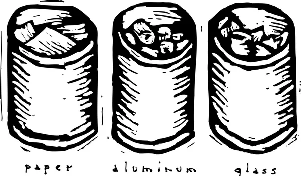 Векторна ілюстрація рециркуляційних банок — стоковий вектор