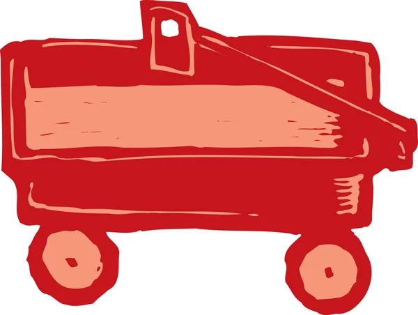Carro rojo — Vector de stock