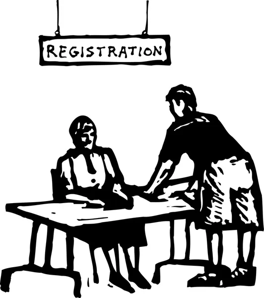 Vector illustration of Registration — Stock Vector