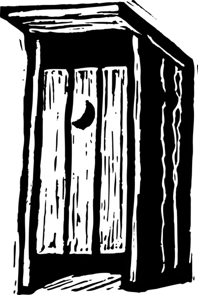 Vektor illustration av trä uthus — Stock vektor