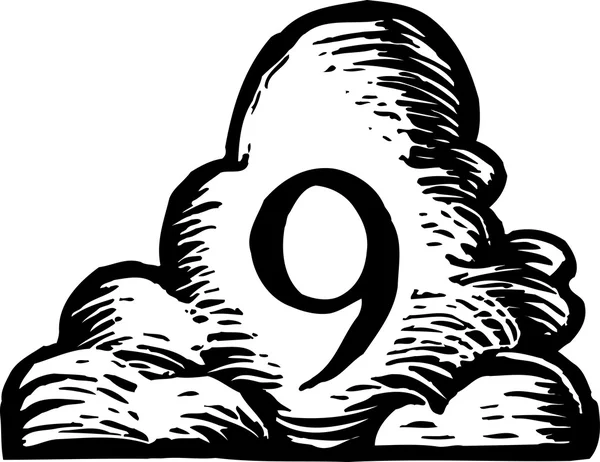 Nube 9 — Vector de stock