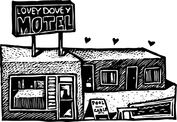 Love Nest Motel ou Hôtel — Image vectorielle