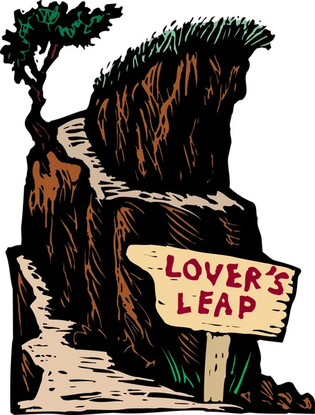 Lover's Leap — Stock Vector