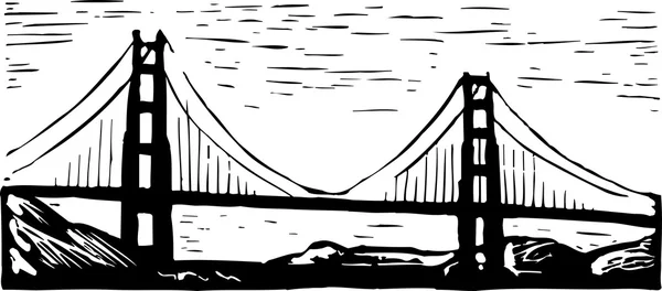 Puente de puerta de oro — Vector de stock