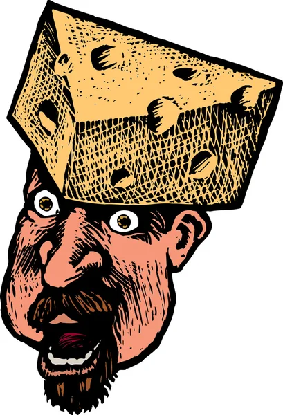 Сырная голова Висконсина — стоковый вектор