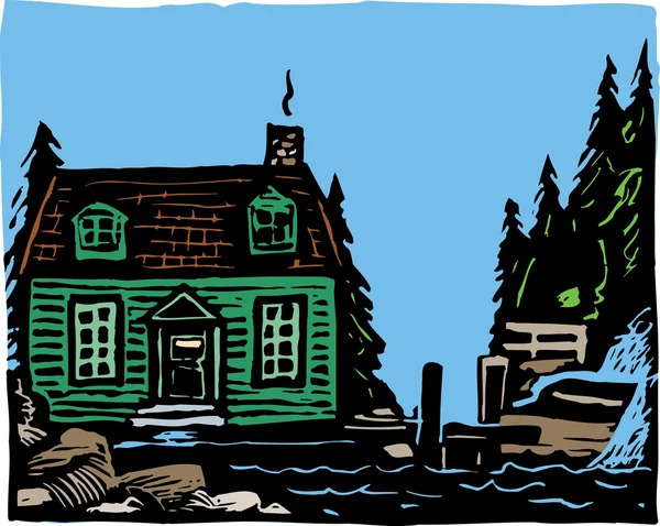 Kaap cottage — Stockvector