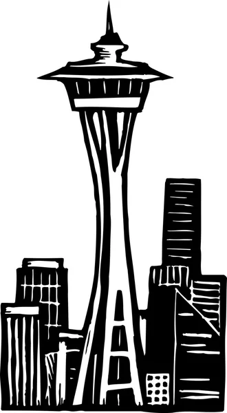 Aiguille spatiale à Seattle Washington — Image vectorielle