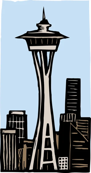 Aiguille spatiale à Seattle Washington — Image vectorielle