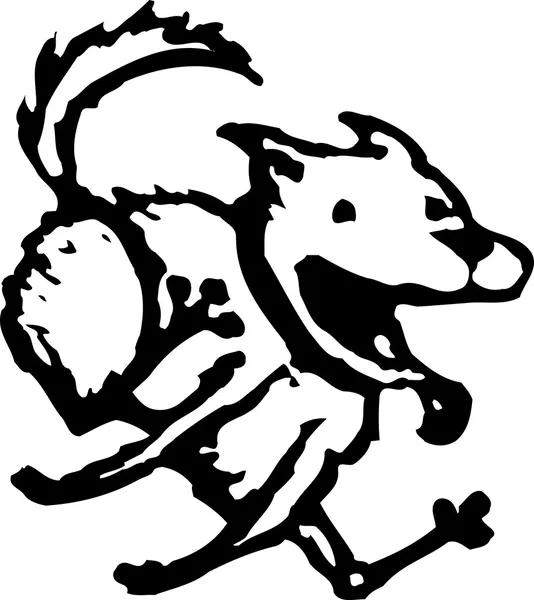 Illustratore vettoriale di Dog Running — Vettoriale Stock