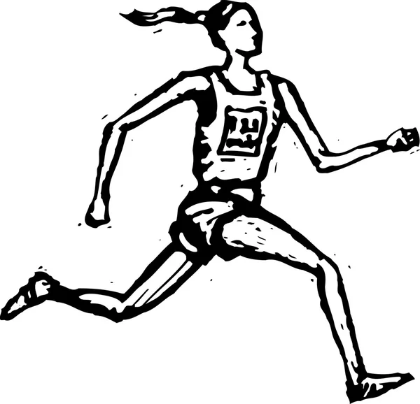 矢量插画的赛跑者 — 图库矢量图片