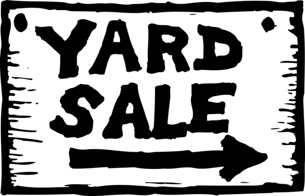 Vector Illustration of Yard Sale Sign — Stock Vector