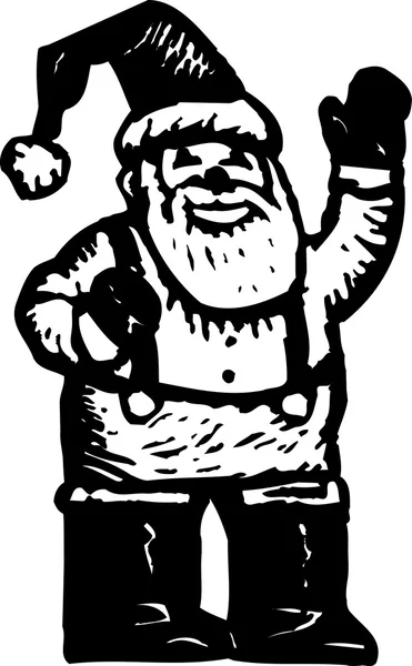 Weihnachtsmann winkt — Stockvektor