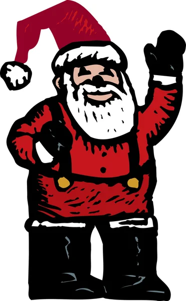 Santa Claus saludando — Vector de stock