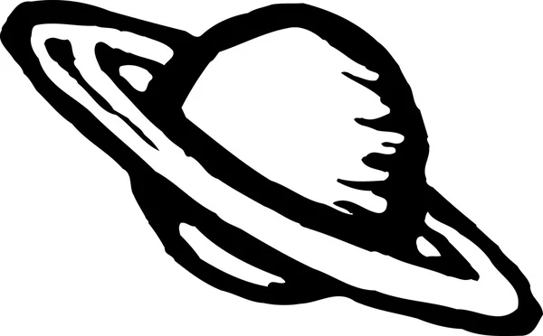 Vector Illustration Icon of Saturn — Stock Vector