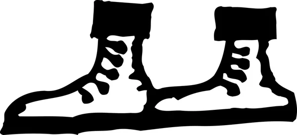 Деревянная обрезка обуви — стоковый вектор