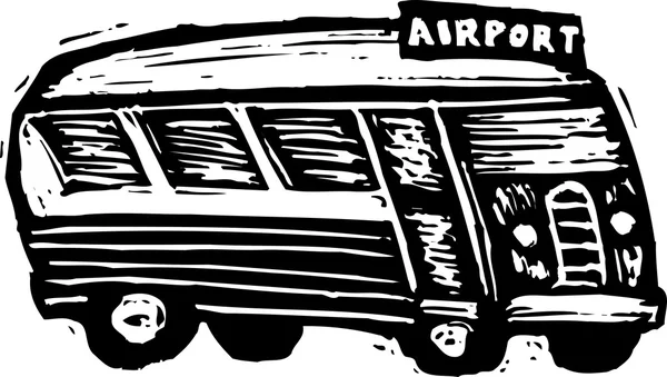 送迎バスのベクトル イラスト — ストックベクタ