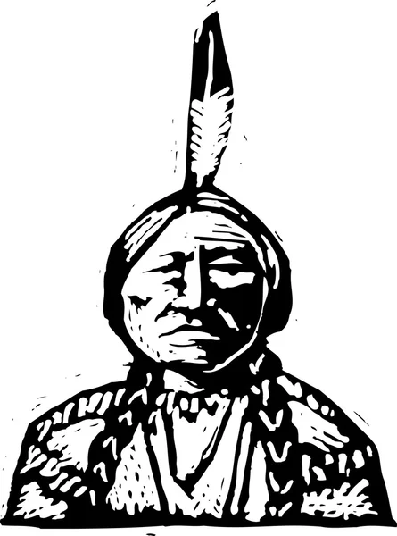 Illustration vectorielle de Sitting Bull — Image vectorielle