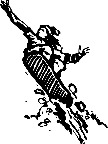 Illustrazione vettoriale dello snowboarder — Vettoriale Stock