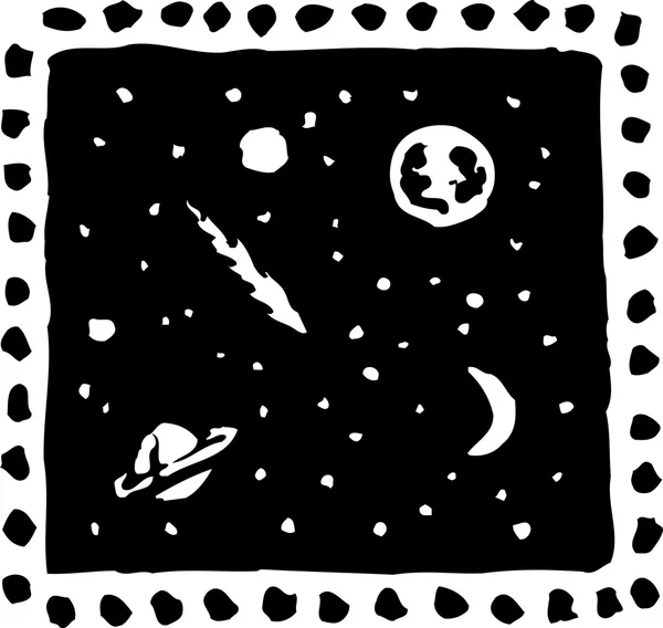 Ilustrație vectorială a sistemului solar — Vector de stoc