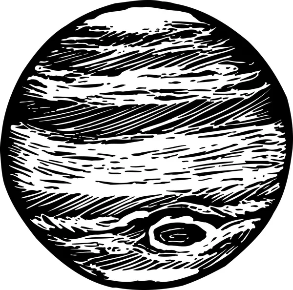 Ilustrace Jupiteru — Stockový vektor