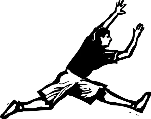 Illustration vectorielle de l'homme sautant ou sautant — Image vectorielle