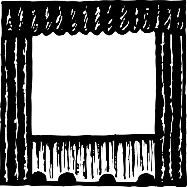 स्टेजचे वुडकट इलस्ट्रेशन — स्टॉक व्हेक्टर