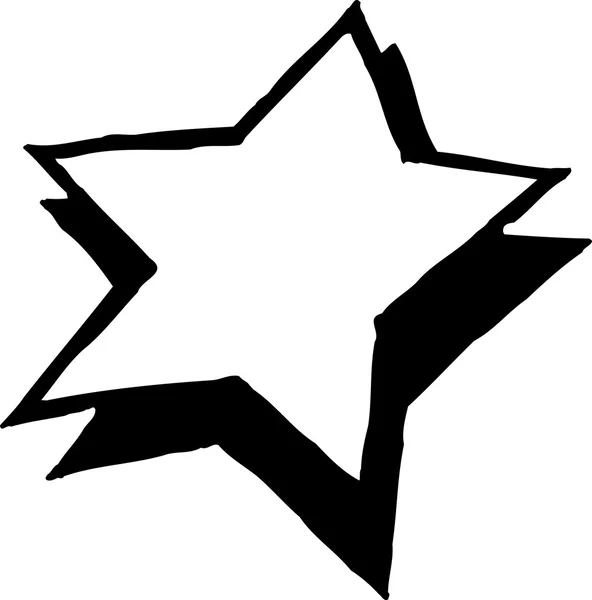 Illustrasjon av Woodcut Icon of Star – stockvektor